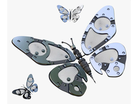 Mechanical Cyber Butterfly M1 3D Model