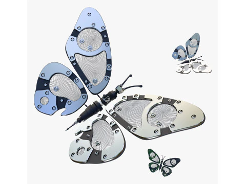 Mechanical Cyber Butterfly M1 3D Model