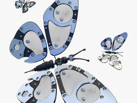 Mechanical Cyber Butterfly M1 3D Model