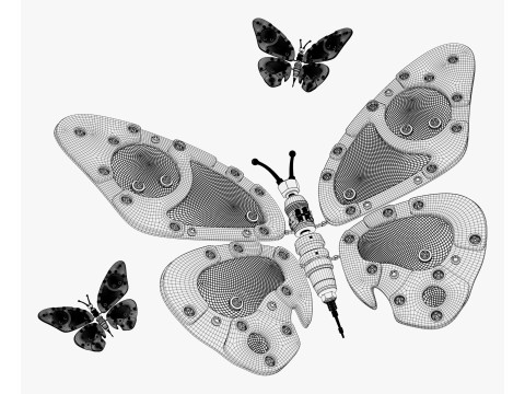 Mechanical Cyber Butterfly M1 3Dモデル