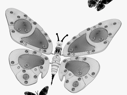 Mechanical Cyber Butterfly M1 3D Model