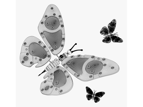 Mechanical Cyber Butterfly M1 3Dモデル