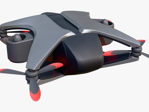 Futuristic Drone X6 M1 Modelo 3D