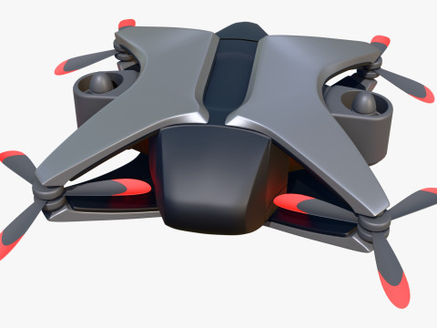 Futuristic Drone X6 M1 Modelo 3D