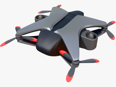 Futuristic Drone X6 M1 Modelo 3D