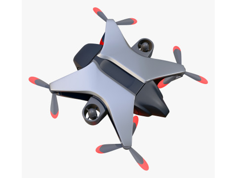 Futuristic Drone X6 M1 Modelo 3D