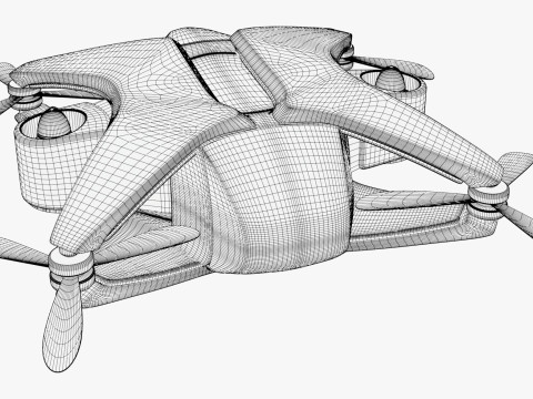 Futuristic Drone X6 M1 Modelo 3D