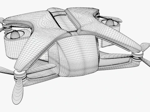 Drone futuristico X6 M1 Modello 3D