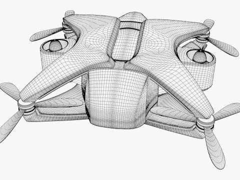Drone futuristico X6 M1 Modello 3D