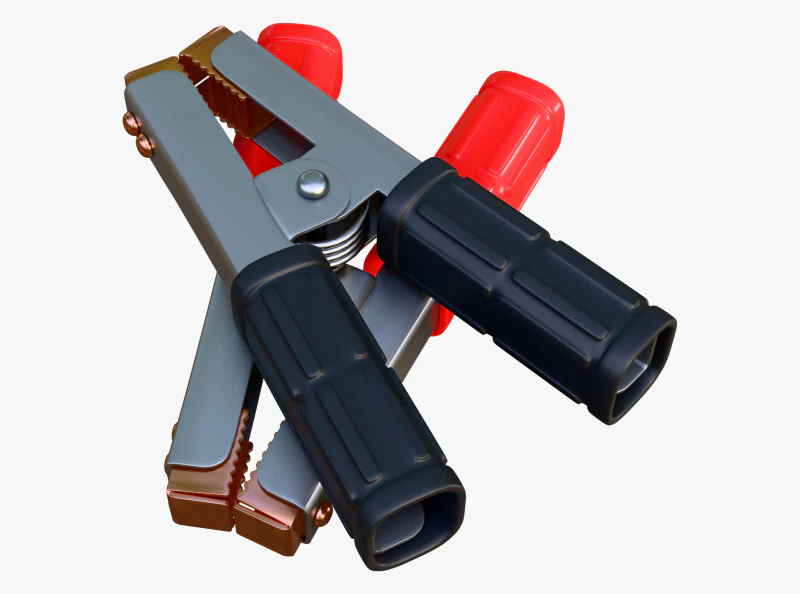 Abrazadera de terminal de bater&iacute;a con asas aisladas M1 Modelo 3D .c4d .max .obj .3ds .fbx .stl .blend 