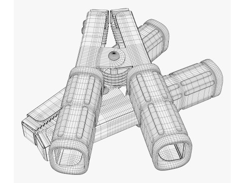 Battery Terminal Clamp with Insulated Handles M1 3D मॉडल