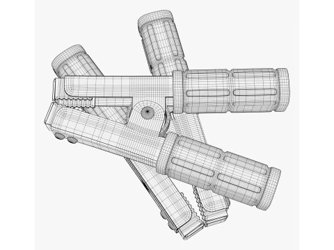Abrazadera de terminal de bater&iacute;a con asas aisladas M1 Modelo 3D