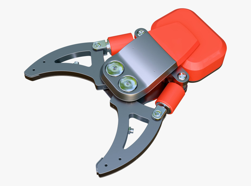 Hydraulic Grapple Claw Grabber M2 3D Model .c4d .max .obj .3ds .fbx .stl .blend
