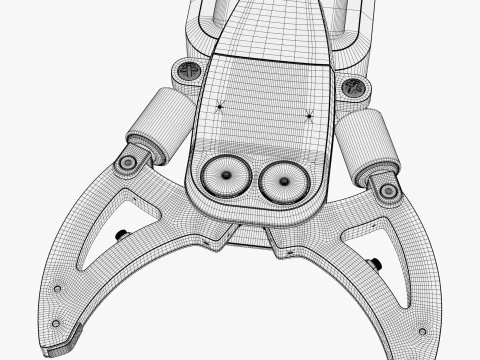 Hydraulic Grapple Claw Grabber M2 3D Model