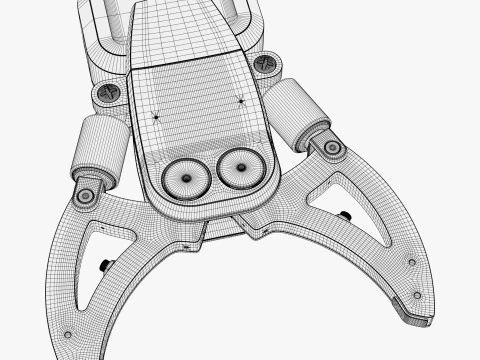 Hydraulic Grapple Claw Grabber M2 3D Model
