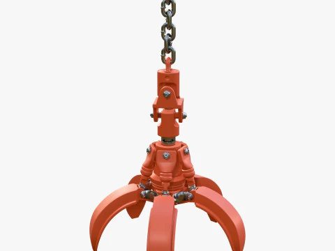 Hydraulic Grab Bucket Scrap M1 3D Model