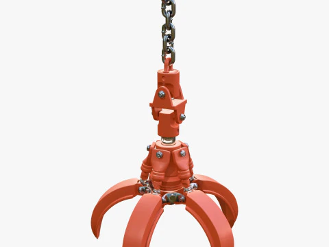 Hydraulic Grab Bucket Scrap M1 3D Model