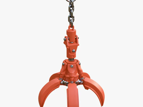 Hydraulic Grab Bucket Scrap M1 3D Model