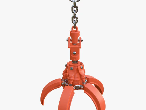 Hydraulic Grab Bucket Scrap M1 3D Model