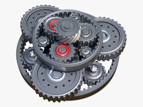 Planetary Gear Mechanism M1 3D Model