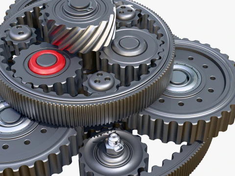 Planetary Gear Mechanism M1 3D Model