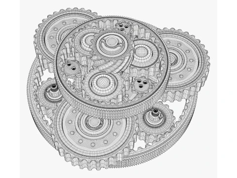 Planetary Gear Mechanism M1 3D Model