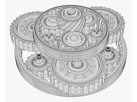 Planetary Gear Mechanism M1 3D Model
