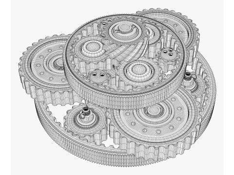 Planetary Gear Mechanism M1 3D Model