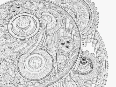 Planetary Gear Mechanism M1 3D Model