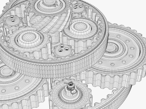 Planetary Gear Mechanism M1 Model 3D