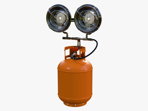 Infrared Gas Heater with Dual Burners M1 3D 모델