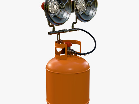 Infrared Gas Heater with Dual Burners M1 3D Model