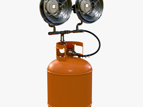 Infrared Gas Heater with Dual Burners M1 3D Model