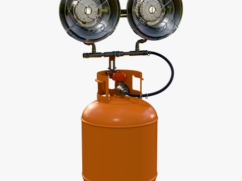 Infrared Gas Heater with Dual Burners M1 3D Model
