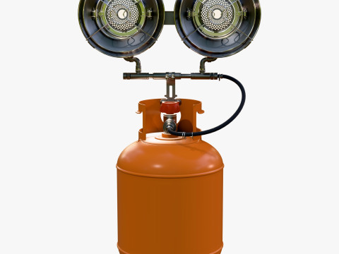 Infrared Gas Heater with Dual Burners M1 3D Model