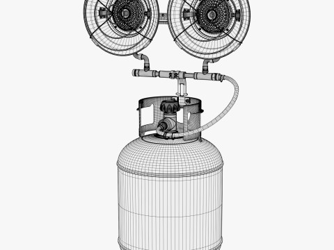 Infrared Gas Heater with Dual Burners M1 3D Model
