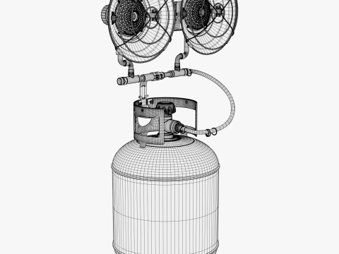 Infrared Gas Heater with Dual Burners M1 3D Model