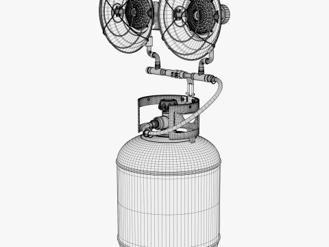Infrared Gas Heater with Dual Burners M1 3D Model