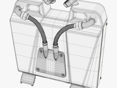Dual Fuel Container SciFi M1 3D Model