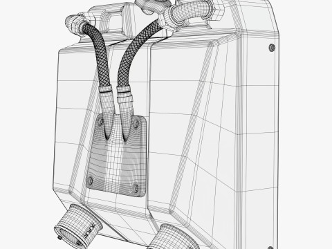 Dual Fuel Container SciFi M1 3D Modell