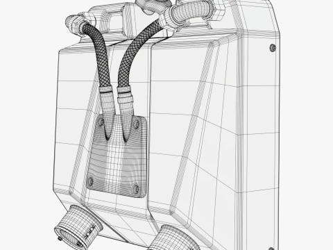 Dual Fuel Container SciFi M1 3D Model