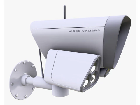 Security Camera with Infrared Lights M1 3D Model