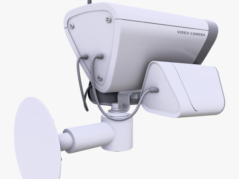 Security Camera with Infrared Lights M1 3D 모델