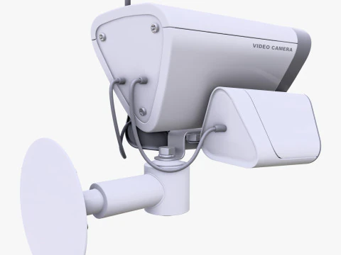 Security Camera with Infrared Lights M1 3D Model