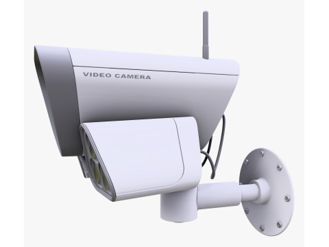 Security Camera with Infrared Lights M1 3D 모델