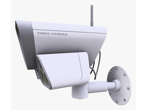 Security Camera with Infrared Lights M1 3D Model