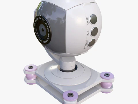 Spherical Camera 360 on Stand M1 3D Model
