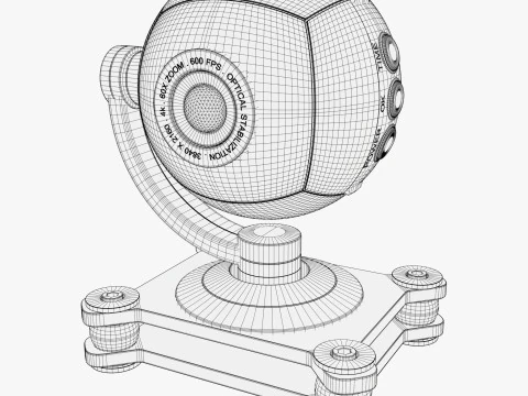Spherical Camera 360 on Stand M1 3D Model