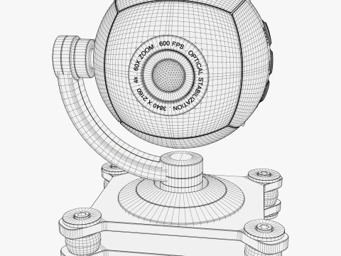 Spherical Camera 360 on Stand M1 3D Model