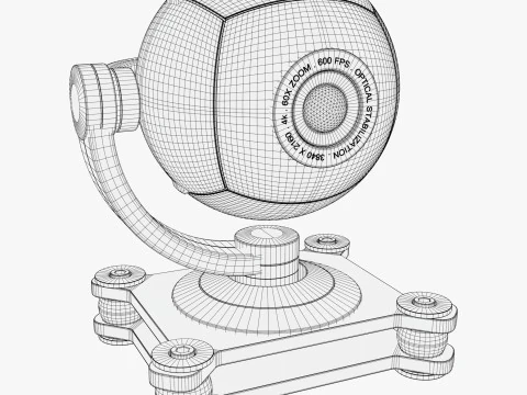 Spherical Camera 360 on Stand M1 3D Model